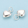 925 Sterling Silver Heart Charms STER-T008-32S-02-2