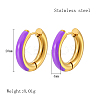 Real 18K Gold Plated 304 Stainless Steel Hoop Earrings UA1409-2-1