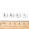 Letter Acrylic European Large Hole Beads OPDL-R050-10mm-L-4