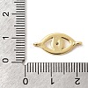 Brass Micro Pave Clear Cubic Zirconia Eye Connector Charms KK-H267-072G-3