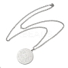 Non-Tarnish 304 Stainlessa Steel Curb Chain Pendant Necklaces NJEW-H034-06P-2