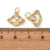 Brass Pave Clear Cubic Zirconia Charms KK-A270-1G-3