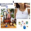 6Pcs 6 Colors Lucky Bag Shape Glass Cork Bottles Ornament AJEW-TA0001-73-8