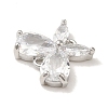 Brass Pave Clear Cubic Zirconia Connector Charms LS-KK-G499-11P-2