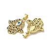 Brass Micro Pave Cubic Zirconia Pendants KK-F903-06G-02-2