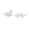 Rack Plating Eco-Friendly Brass Letter Pendants KK-K265-02P-M-2