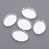Brass Cabochon Settings KK-C2896A-S-01-1