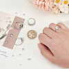4Pcs 4 Style Adjustable Brass Pad Ring Settings KK-WR0001-15-4