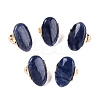 Synthetic Blue Aventurine Stretch Finger Rings RJEW-N055-01A-1