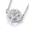 Brass Micro Pave Cubic Zirconia Pendant Necklaces NJEW-L146-04P-2