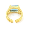 304 Stainless Steel Cubic Zirconia Open Cuff Ring RJEW-S406-05G-05-3