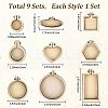 9Pcs 9 Styles Wood Embroidery Hoop DIY-CP0012-43A-2