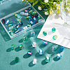 50Pcs 5 Colors Painted Acrylic Beads OACR-NB0001-47-4
