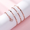 Brass Curb Chains Necklaces for Women NJEW-D302-07RG-5