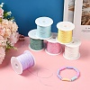 6 Rolls 6 Colors Nylon Chinese Knot Cord NWIR-YW0001-10-6
