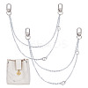 4Pcs Aluminum Cable Chain Pendant Decoration HJEW-DR00148-1