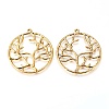 Alloy Metal Tree of Life Pendants PALLOY-20320-AG-RS-2