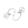 304 Stainless Steel Round Dangle Earrings for Women EJEW-K281-31P-2