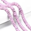 Flat Round Handmade Polymer Clay Beads CLAY-R067-10mm-26-5