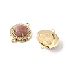 Natural Rhodonite Faceted Connector Charms G-H323-03G-14-2