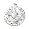 Anti-Tarnish 304 Stainless Steel Pendants STAS-K293-08P-1