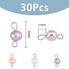 Natural Cultured Freshwater Pearl Connector Charms PALLOY-FH00005-2