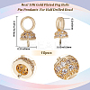10Pcs Brass Micro Pave Cubic Zirconia Cup Pearl Peg Bails Pin Pendants KK-BBC0008-98-2