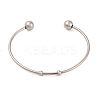 Tarnish Resistant Fashion 304 Stainless Steel Cuff Bangles Torque Bangles BJEW-H473-01P-5
