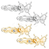 4Pcs 2 Colors Alloy Alligator Hair Clips OHAR-HY0001-06C-1