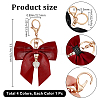 4Pcs 4 Colors Bowknot Polyester Pendant Decorations HJEW-BBC0001-09-2