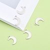 Non-Tarnish Crescent Moon Stainless Steel Charms Pendants X-STAS-Q168-06-6