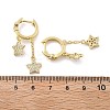 Brass Micro Pave Clear Cubic Zirconia Huggie Hoop Earrings EJEW-K083-43G-2