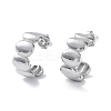 Non-Tarnish 304 Stainless Steel Oval Stud Earrings EJEW-H115-25P-1