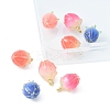 8Pcs 4 Colors Handmade Flower Bud Epoxy Resin Charms KY-FS0001-07-3