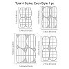 4Pcs 4 Styles Carbon Steel Cutting Dies Stencils DIY-WH0309-548-6