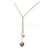 304 Stainless Steel Box Chain Lariat Necklaces NJEW-JN05890-2