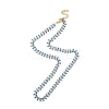 Enamel Ear of Wheat Link Chain Necklace NJEW-P220-02G-06-1