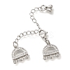 6-Holes 3-Strands Brass Lobster Claw Clasps KK-K388-71P-1