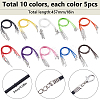 50Pcs 10 Colors Waxed Imitation Leather Cord Necklace Makings AJEW-SP0001-03-2