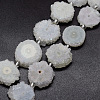 Natural Druzy Quartz Crystal Beads Strands G-F582-A15-1