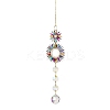 Alloy Rhinestone Hanging Ornaments HJEW-E012-02G-03-1