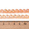 Anti-Tarnish Electroplate Glass Beads Strands GLAA-N064-8mm-04-2