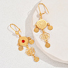 Fashionable Vintage Exotic Brass Flat Round Hoop Earrings AD3111-3