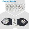 5Pcs Alloy & Imitation Leather Waistcoat Extension Chain FIND-FH0008-85B-3
