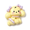 Opaque Resin Puppy Cabochons LS-CRES-A056-01B-1