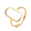 Ion Plating(IP) 304 Stainless Steel Hollow Rectangle Adjustable Ring for Women RJEW-M149-31G-3