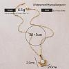 Vintage 304 Stainless Steel Ocean Starfish Pendant Necklaces with Imitation Pearl for Women EC5636-6