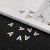 304 Stainless Steel Letter Charms X-STAS-O072-A-5