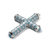 Rack Plating Brass Micro Pave Cubic Zirconia Pendants KK-Q786-04P-2