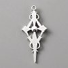Jet Rhinestone Cross Pendatn with Red Enamel LS-ENAM-WH0001-06AS-03-2